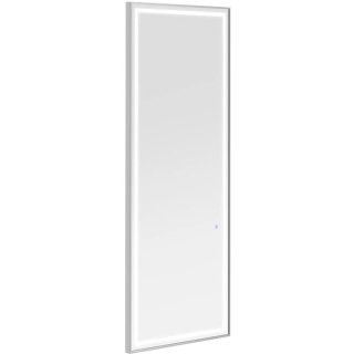 Konsola konsoleta fryzjerska lustro z oświetleniem LED prostokątne 180 x 70 cm - srebrne