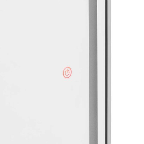 Konsola konsoleta fryzjerska lustro z oświetleniem LED prostokątne 180 x 70 cm - srebrne Konsola konsoleta fryzjerska lustro z oświetleniem LED prostokątne 180 x 70 cm - srebrne