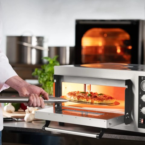 Piec do pizzy elektryczny z kamieniem szamotowym na 4 pizze śr. 25 cm 4200 W