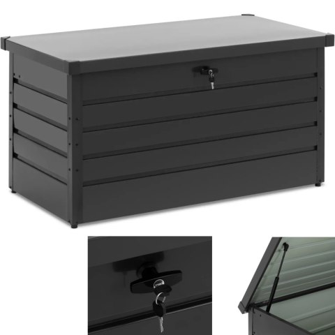 Skrzynia ogrodowa metalowa zamykana na klucz 120 x 62 x 63 cm Skrzynia ogrodowa metalowa zamykana na klucz 120 x 62 x 63 cm