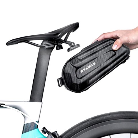 Torba rowerowa mocowana pod siodełko na zaczep szybkozłączke 1.8l - czarna