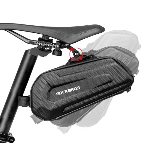 Torba rowerowa mocowana pod siodełko na zaczep szybkozłączke 1.8l - czarna