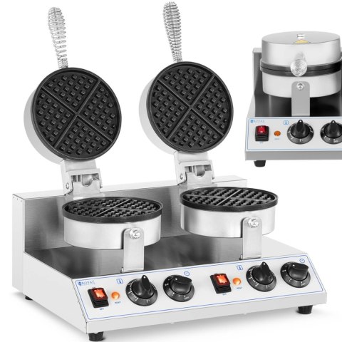 Gofrownica okrągła podwójna śr. gofra 185 mm 2600 W Gofrownica okrągła podwójna śr. gofra 185 mm 2600 W