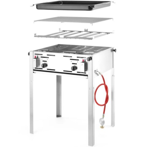Grill gazowy z patelnią Grill Master Maxi 590x480mm 11.6kW - Hendi 154717 Grill gazowy z patelnią Grill Master Maxi 590x480mm 11.6kW - Hendi 154717