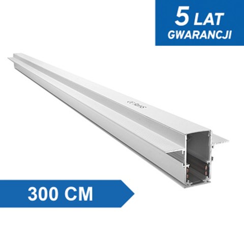 Szyna magnetyczna podtynkowa LL-20D 300cm Biała Szyna magnetyczna podtynkowa LL-20D 300cm Biała