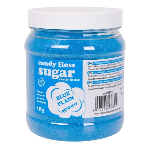 Kolorowy cukier do waty cukrowej niebieski naturalny smak waty cukrowej 1kg Kolorowy cukier do waty cukrowej niebieski naturalny smak waty cukrowej 1kg