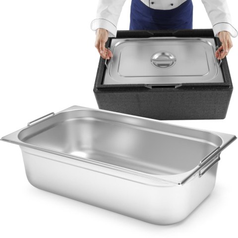 Pojemnik gastronomiczny GN 1/1 z chowanymi uchwytami 530x325x150mm 21L 817148 Pojemnik gastronomiczny GN 1/1 z chowanymi uchwytami 530x325x150mm 21L 817148