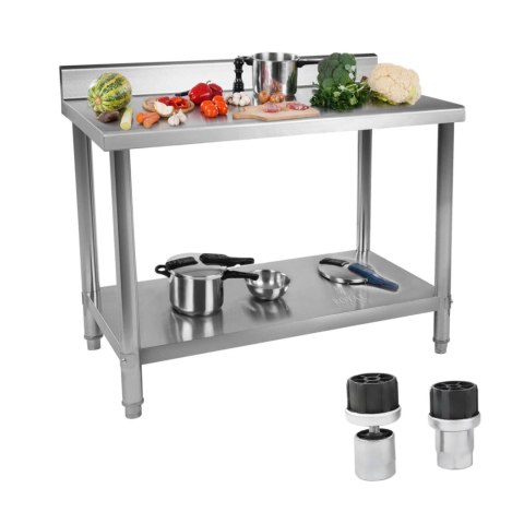 Stół blat roboczy gastronomiczny z rantem stalowy nierdzewny 120x60cm Stół blat roboczy gastronomiczny z rantem stalowy nierdzewny 120x60cm