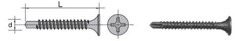 WKRĘT SAMOWIERTNY FOSFATYZOWANY 3.5*45MM UN WKRĘT SAMOWIERTNY FOSFATYZOWANY 3.5*45MM UN