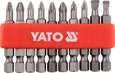 GROT, BIT, KOŃCÓWKA DO WKRĘTARKI 50MM ZESTAW 10-SZTUKOWY YATO GROT, BIT, KOŃCÓWKA DO WKRĘTARKI 50MM ZESTAW 10-SZTUKOWY YATO