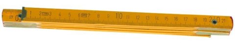 MIARA DREWNIANA SKŁADANA OKUTA ŻÓŁTA 2M TOP TOOLS MIARA DREWNIANA SKŁADANA OKUTA ŻÓŁTA 2M TOP TOOLS