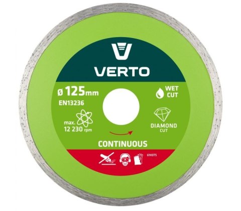 TARCZA DIAMENTOWA GŁADKA DO GLAZURY 125MM VERTO TARCZA DIAMENTOWA GŁADKA DO GLAZURY 125MM VERTO