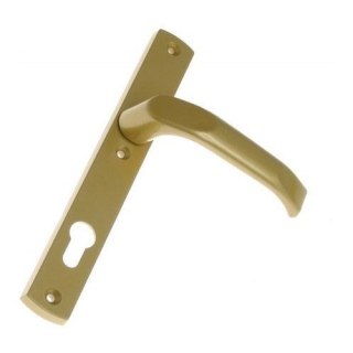 KLAMKA MALOWANA ZŁOTA 72MM NA KLUCZ UN