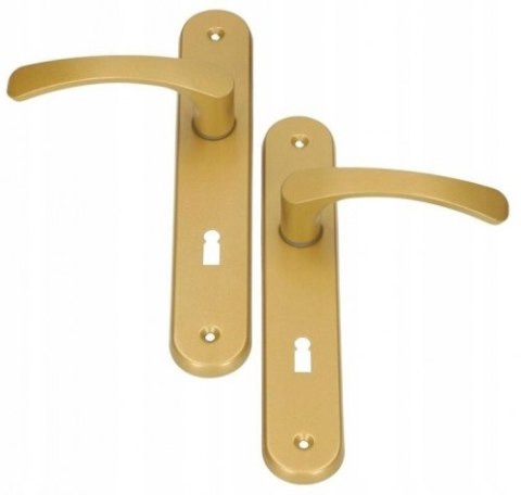 KLAMKA MALOWANA ZŁOTA 90MM NA KLUCZ UN KLAMKA MALOWANA ZŁOTA 90MM NA KLUCZ UN