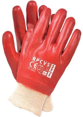 RĘKAWICE OCHRONNE OBLEWANE PCV RPCVS, HUGO, GR103, POLYRED UN