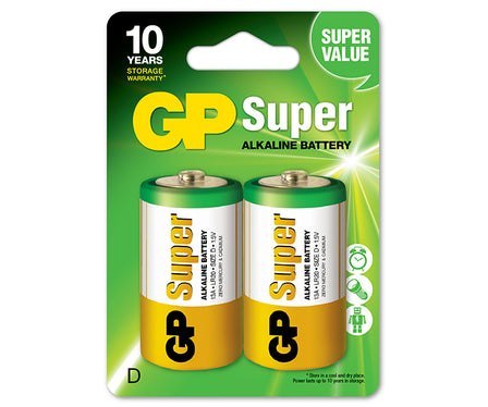 BATERIA SUPER ALKALINE LR20 D 1.5V 2 SZTUKI GP BATTERY BATERIA SUPER ALKALINE LR20 D 1.5V 2 SZTUKI GP BATTERY