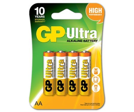 BATERIA ULTRA ALKALINE AA LR6 1.5V 4 SZTUKI GP BATTERY BATERIA ULTRA ALKALINE AA LR6 1.5V 4 SZTUKI GP BATTERY