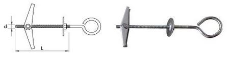 KOTWA STALOWA PARASOLKA HAK OCZKOWY 5*90MM UN KOTWA STALOWA PARASOLKA HAK OCZKOWY 5*90MM UN
