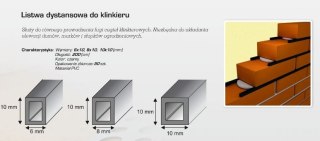 LISTWA DYSTANSOWA DO CEGŁY KLINKIEROWEJ 8*10MM 2MB UN