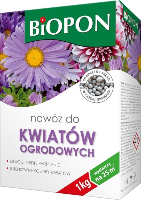 NAWÓZ - DO KWIATÓW OGRODOWYCH GRANULAT 1KG BIOPON NAWÓZ - DO KWIATÓW OGRODOWYCH GRANULAT 1KG BIOPON