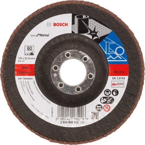 LAMELKA WYGIĘTA GRANULACJA 60 125MM BOSCH LAMELKA WYGIĘTA GRANULACJA 60 125MM BOSCH