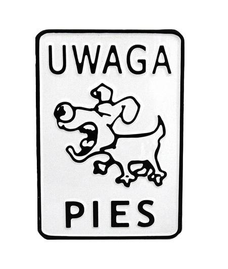 TABLICA 15*20CM UWAGA PIES UN TABLICA 15*20CM UWAGA PIES UN
