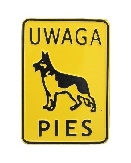 TABLICA 15*20CM UWAGA PIES UN TABLICA 15*20CM UWAGA PIES UN
