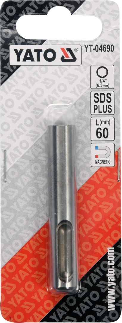 ADAPTER SDS PLUS DO BITÓW 1/4 YATO ADAPTER SDS PLUS DO BITÓW 1/4 YATO