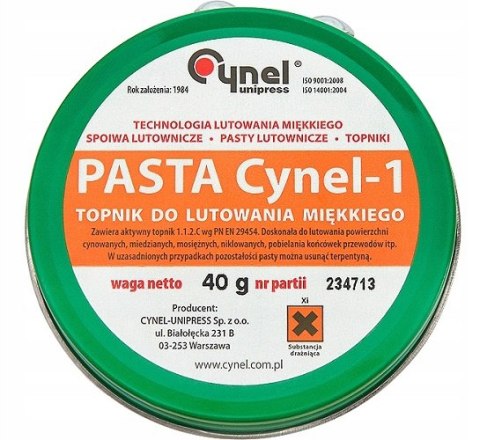PASTA CYNEL-1 40GR CYNEL PASTA CYNEL-1 40GR CYNEL