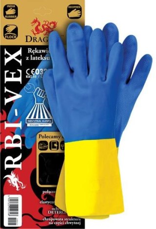 RĘKAWICE GUMOWE RBI-VEX ROZMIAR 9 UN