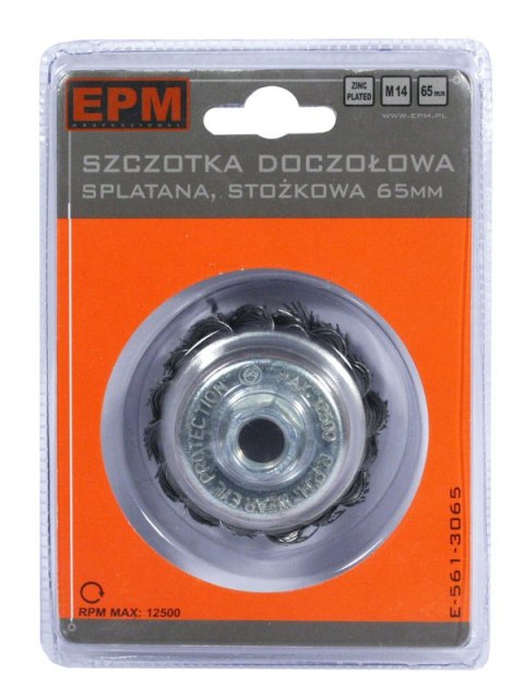 SZCZOTKA DOCZOŁOWA SPLATANA STOŻEK 85MM ZN EPM SZCZOTKA DOCZOŁOWA SPLATANA STOŻEK 85MM ZN EPM
