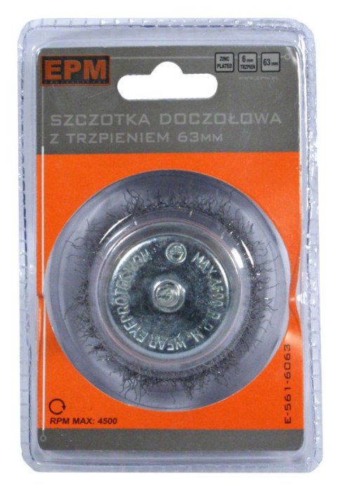 SZCZOTKA DOCZOŁOWA Z TRZPIENIEM 50MM ZN EPM SZCZOTKA DOCZOŁOWA Z TRZPIENIEM 50MM ZN EPM