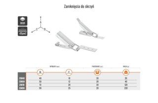 ZAMKNIĘCIE. DO SKRZYŃ 12*50 UN