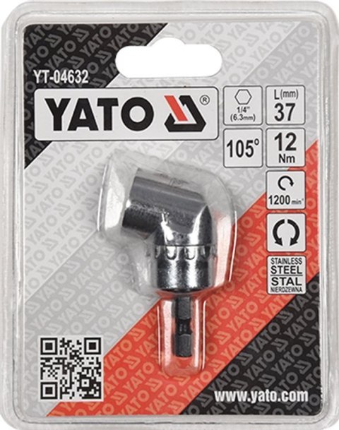 ADAPTER KĄTOWY 37MM 1/4' YATO ADAPTER KĄTOWY 37MM 1/4' YATO