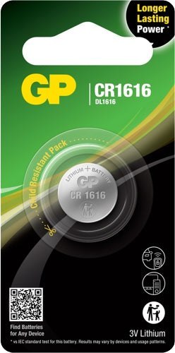 BATERIA GUZIKOWA LITOWA 3V CR1616 GP BATTERY BATERIA GUZIKOWA LITOWA 3V CR1616 GP BATTERY