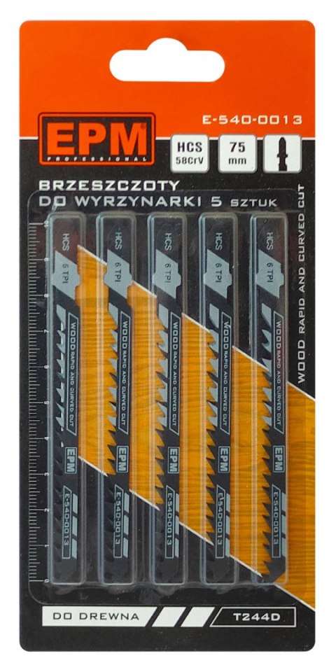 BRZESZCZOT DO WYRZYNARKI 74MM 6TPI DREWNO T244D 5 SZTUK EPM BRZESZCZOT DO WYRZYNARKI 74MM 6TPI DREWNO T244D 5 SZTUK EPM