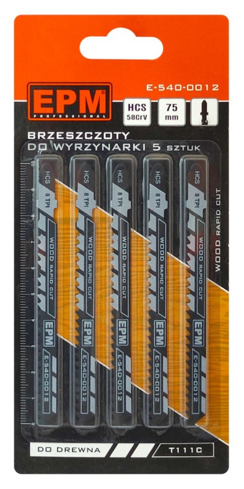 BRZESZCZOT DO WYRZYNARKI 74MM 8TPI DREWNO T111C 5 SZTUK EPM BRZESZCZOT DO WYRZYNARKI 74MM 8TPI DREWNO T111C 5 SZTUK EPM