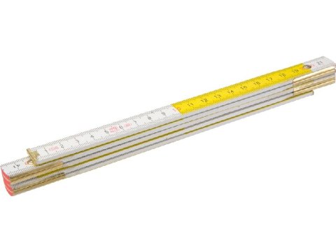MIARA DREWNIANA SKŁADANA BIAŁO-ŻÓŁTA 1M TOPEX MIARA DREWNIANA SKŁADANA BIAŁO-ŻÓŁTA 1M TOPEX