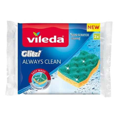 VILEDA GĄBKA DO NACZYŃ WISKOZOWA GLITZI ALWAYS CLEAN 2 SZT. VILEDA VILEDA GĄBKA DO NACZYŃ WISKOZOWA GLITZI ALWAYS CLEAN 2 SZT. VILEDA