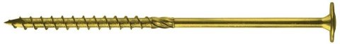 WKRĘT DO DREWNA Z KOŁNIERZEM NA TORX OCYNK ŻÓŁTY 8*400MM T40 UN WKRĘT DO DREWNA Z KOŁNIERZEM NA TORX OCYNK ŻÓŁTY 8*400MM T40 UN