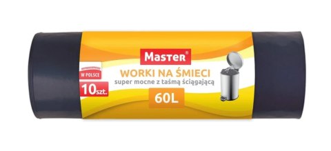 WORKI NA ODPADY HD 60L Z TAŚMĄ ŚCIĄGAJĄCĄ - SUPER MOCNE UN WORKI NA ODPADY HD 60L Z TAŚMĄ ŚCIĄGAJĄCĄ - SUPER MOCNE UN