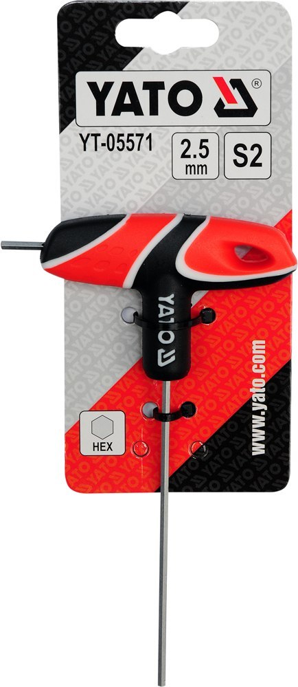 KLUCZ TRZPIENIOWY HEX Z RĘKOJEŚCIĄ 4MM YATO KLUCZ TRZPIENIOWY HEX Z RĘKOJEŚCIĄ 4MM YATO