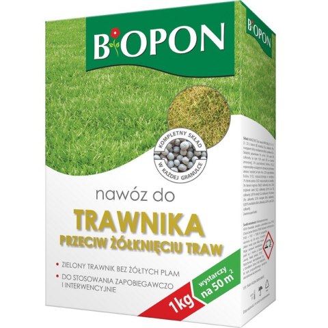 NAWÓZ - DO TRAWNIKA PRZECIW ŻÓŁKNIĘCIU 1 KG BIOPON NAWÓZ - DO TRAWNIKA PRZECIW ŻÓŁKNIĘCIU 1 KG BIOPON