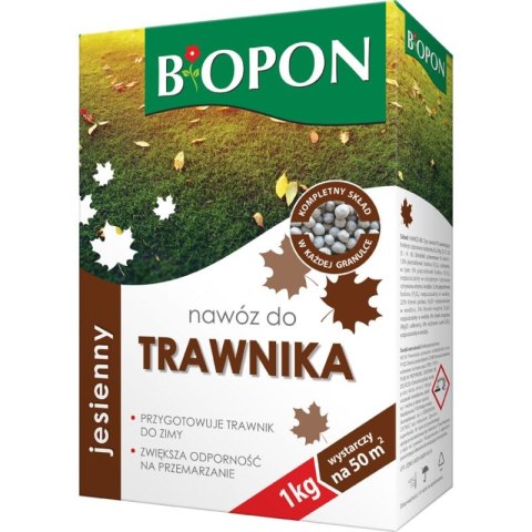 NAWÓZ - JESIENNY DO TRAWNIKA GRANULAT KARTON 1 KG BIOPON NAWÓZ - JESIENNY DO TRAWNIKA GRANULAT KARTON 1 KG BIOPON