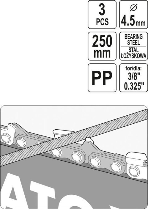 PROWADNIK Z PILNIKIEM DO OSTRZENIA ŁAŃCUCHÓW 4.5MM YATO PROWADNIK Z PILNIKIEM DO OSTRZENIA ŁAŃCUCHÓW 4.5MM YATO