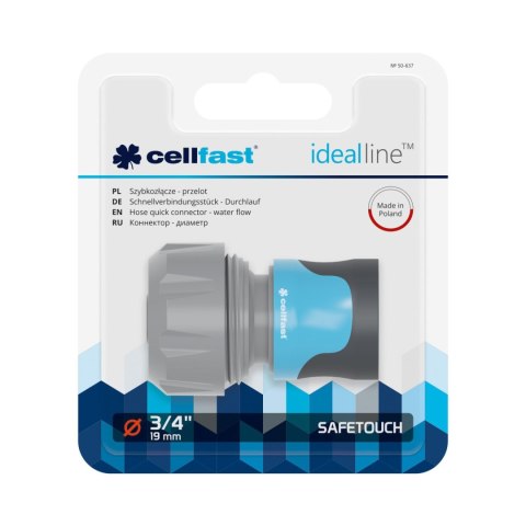 SZYBKOZŁĄCZE PRZELOT 3/4'' SAFETOUCH IDEAL CELL-FAST SZYBKOZŁĄCZE PRZELOT 3/4'' SAFETOUCH IDEAL CELL-FAST