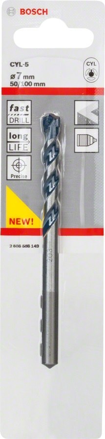 WIERTŁO DO GRANITU CYL-5 7*50*100MM BOSCH WIERTŁO DO GRANITU CYL-5 7*50*100MM BOSCH