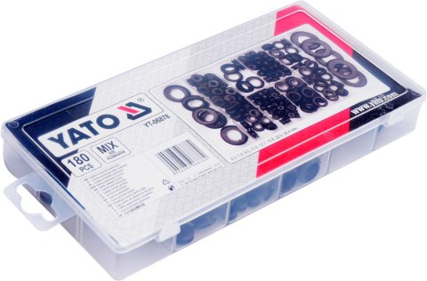 ZESTAW PRZELOTEK GUMOWYCH 180SZT MIX YATO ZESTAW PRZELOTEK GUMOWYCH 180SZT MIX YATO