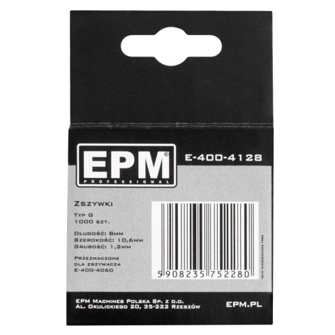 ZSZYWKI TYP G 1000SZT 10.6MM*1.2MM 12MM EPM ZSZYWKI TYP G 1000SZT 10.6MM*1.2MM 12MM EPM