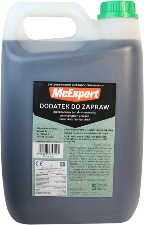 DODATEK DO ZAPRAW ZASTĘPUJĄCY WAPNO 5L MC EXPERT DODATEK DO ZAPRAW ZASTĘPUJĄCY WAPNO 5L MC EXPERT